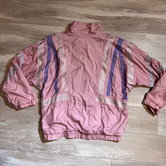 Vintage 80’s 90’s ADOLFO SPORT Track Jacket L Pink And Purple - Picture 9 of 9